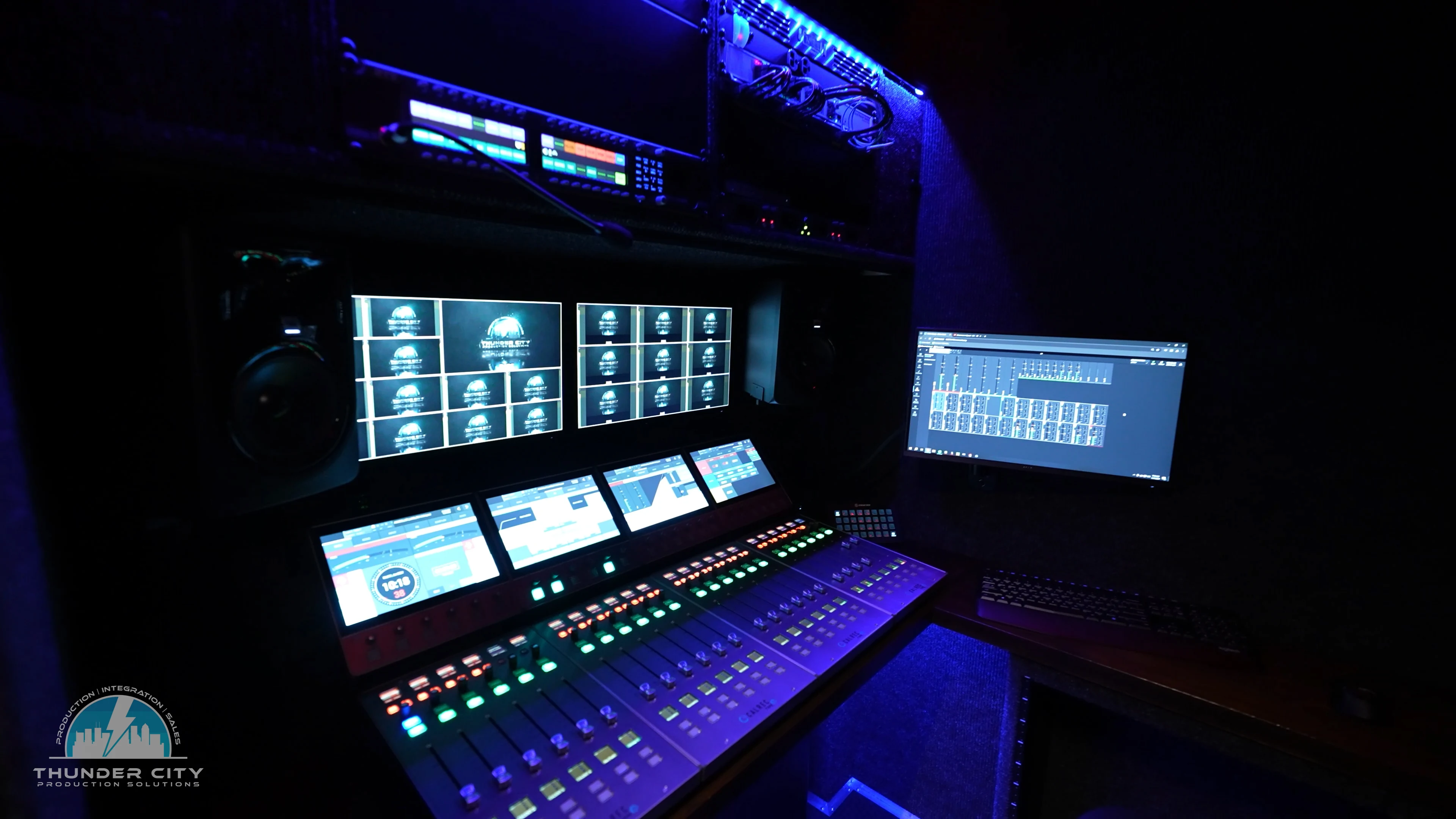 Audio console and monitoring inside BOLT 32
